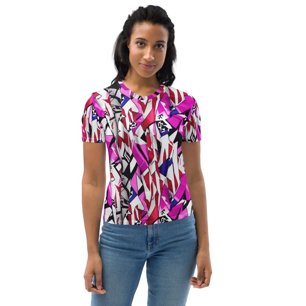 Chromatic Crash on Women's Crew Neck T-Shirt — Front