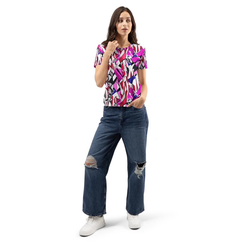 Chromatic Crash on Women's Crew Neck T-Shirt — Front