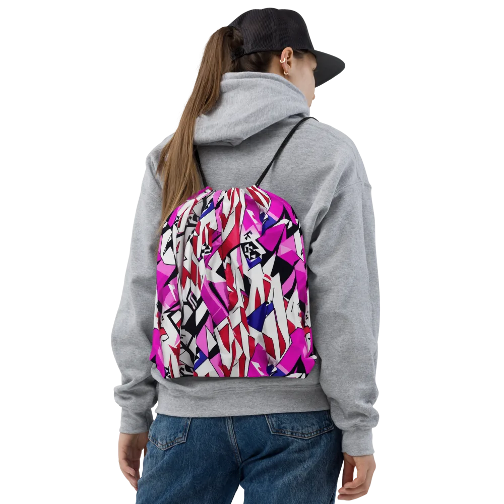 Chromatic Crash on Drawstring Bag — Front