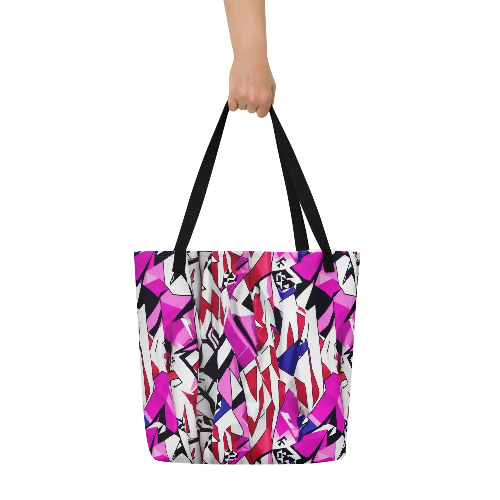 Chromatic Crash on Large Tote Bag W/ Pocket — Front