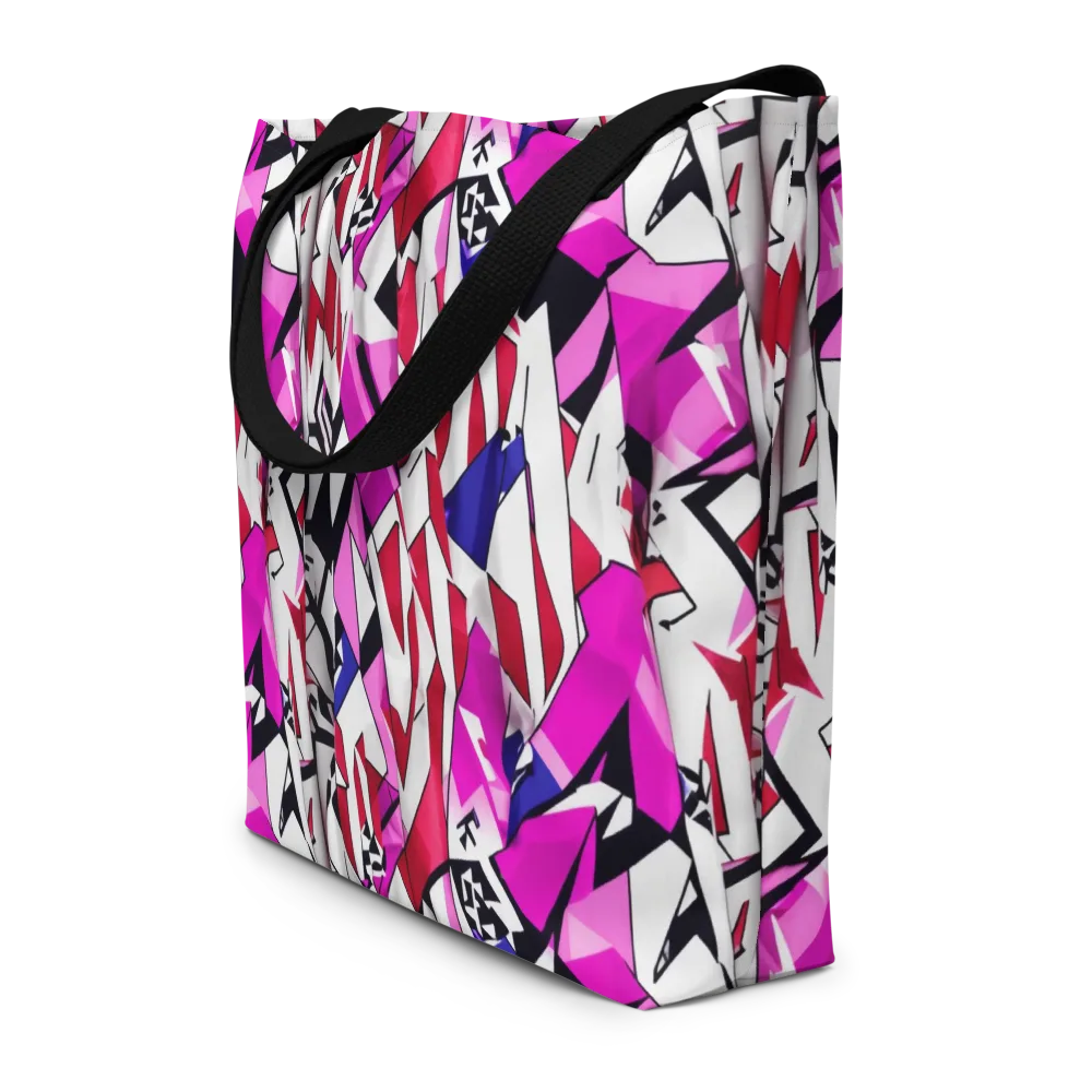 Chromatic Crash on Large Tote Bag W/ Pocket — Front