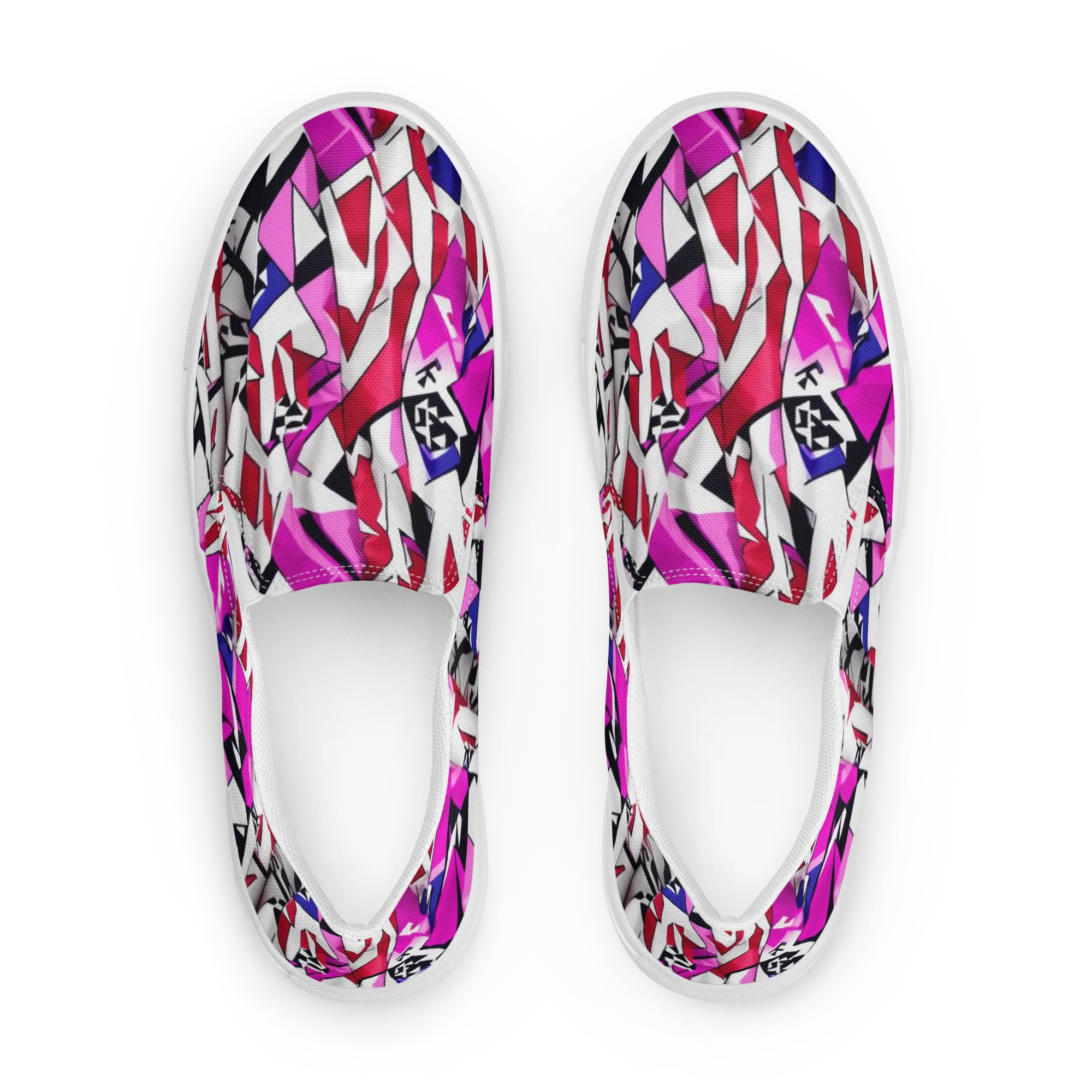 Chromatic Crash on Women's Slip-On Canvas Shoes — Front