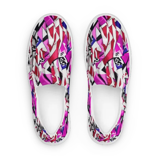 Chromatic Crash on a Women's Slip-On Canvas Shoes