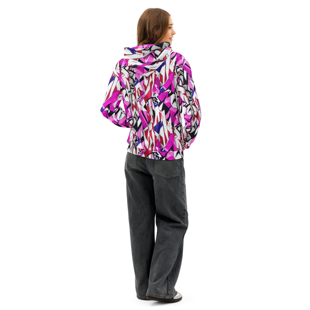 Chromatic Crash on Cotton Hoodie — Back