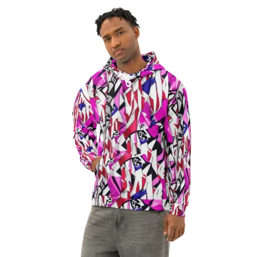 Chromatic Crash on a Cotton Hoodie