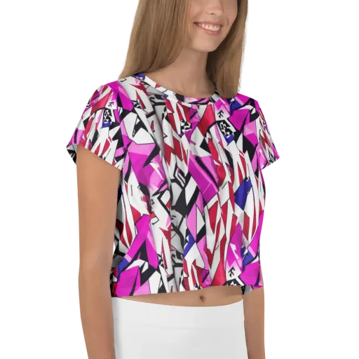 Chromatic Crash on a Crop Tee