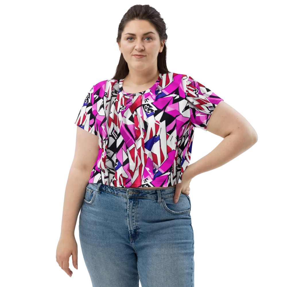 Chromatic Crash on Crop Tee — Front