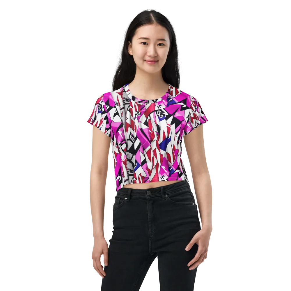 Chromatic Crash on Crop Tee — Front