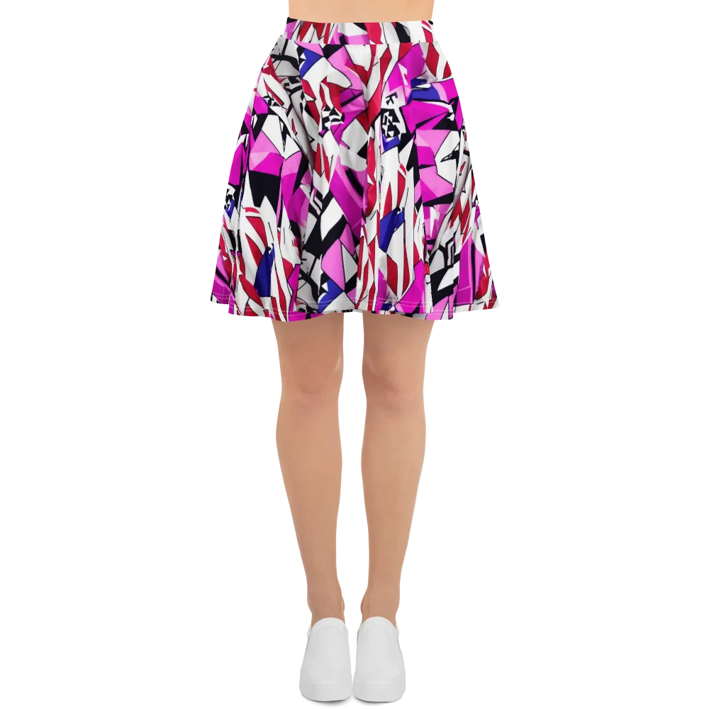 Chromatic Crash on Skater Skirt — Front
