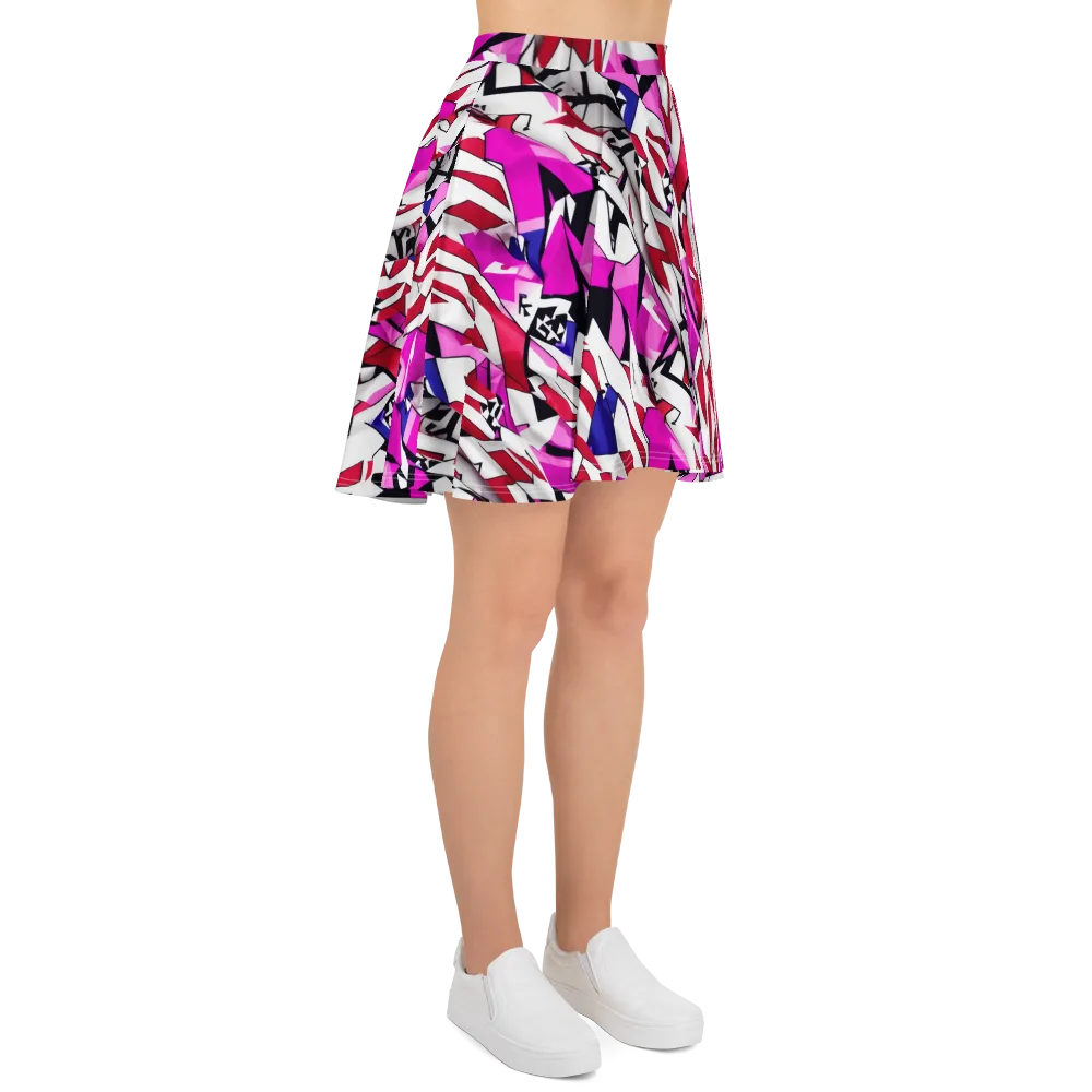 Chromatic Crash on Skater Skirt — Right