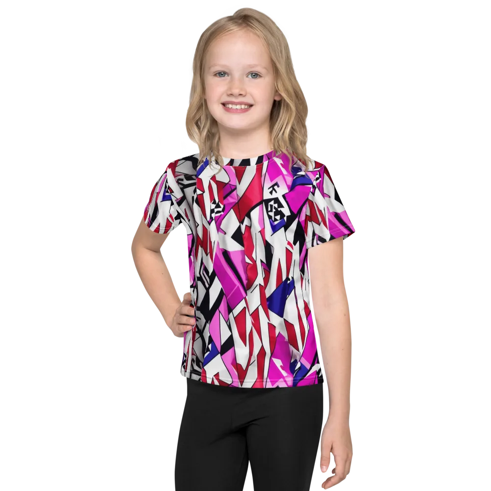 Chromatic Crash on Kids Crew Neck T-Shirt — Front