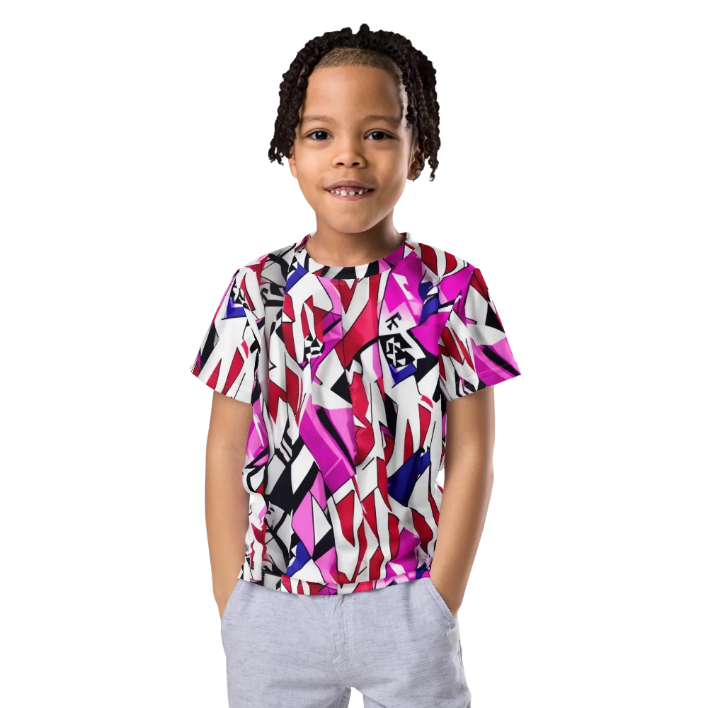 Chromatic Crash on Kids Crew Neck T-Shirt — Front