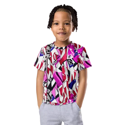 Chromatic Crash on a Kids Crew Neck T-Shirt