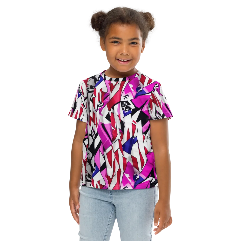 Chromatic Crash on Kids Crew Neck T-Shirt — Front