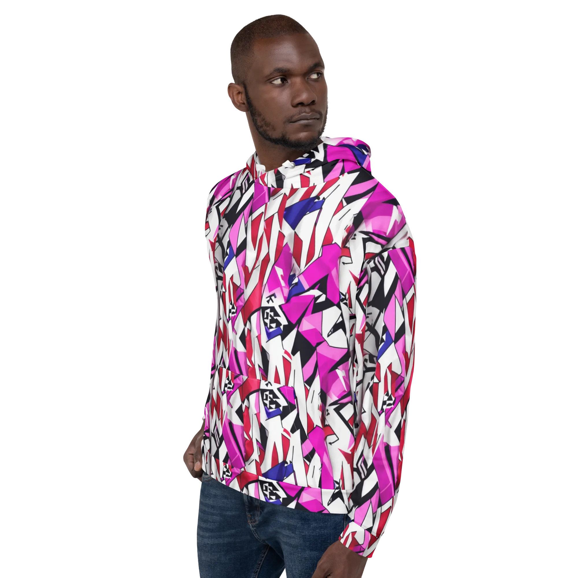 Chromatic Crash on Hoodie — Left