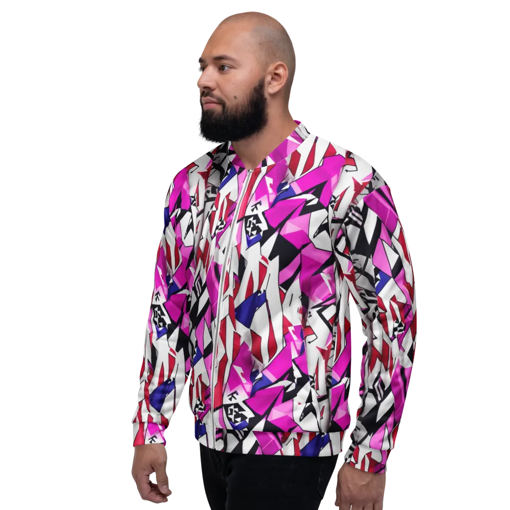 Chromatic Crash on Bomber Jacket — Left