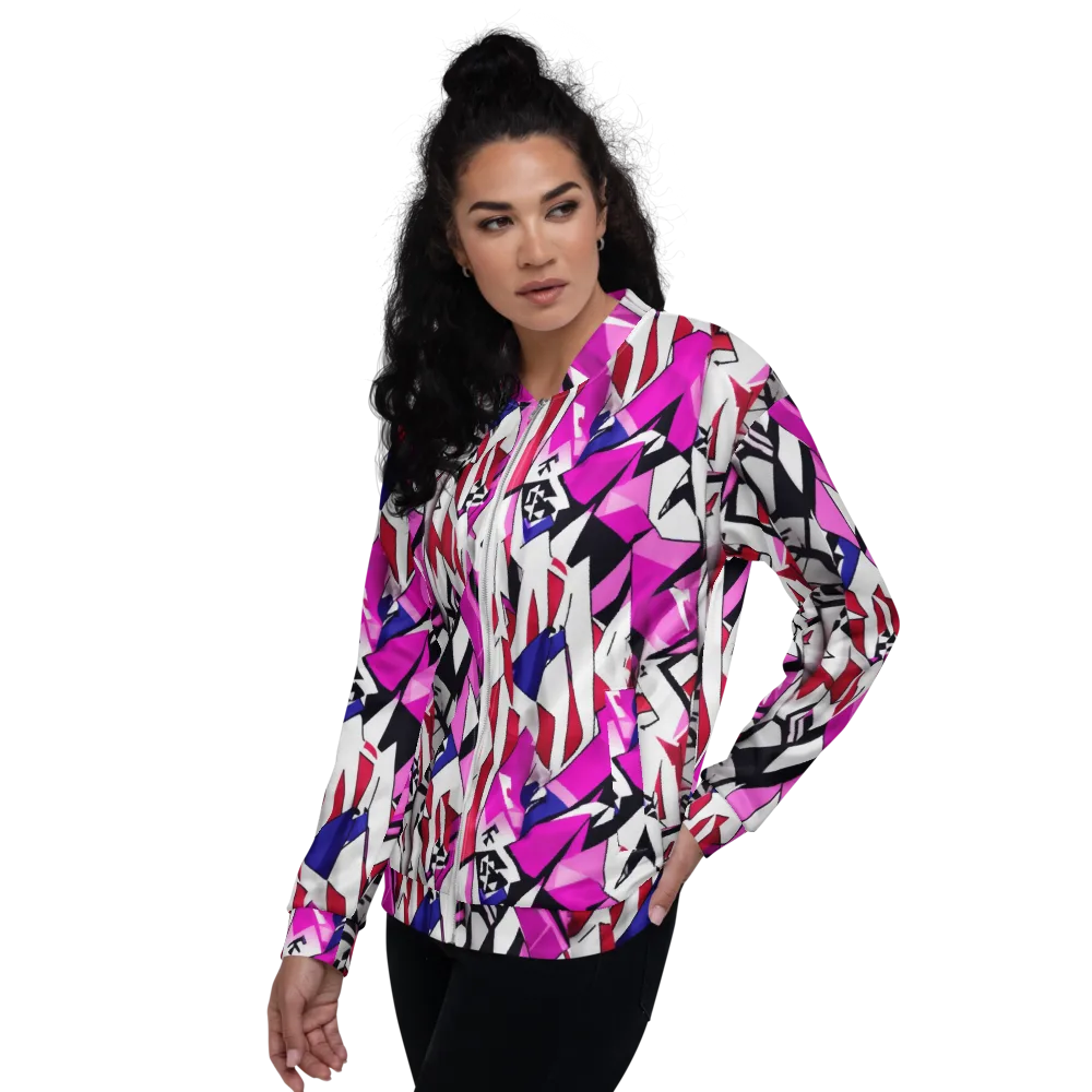 Chromatic Crash on Bomber Jacket — Left