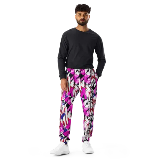 Chromatic Crash on a Men's Joggers
