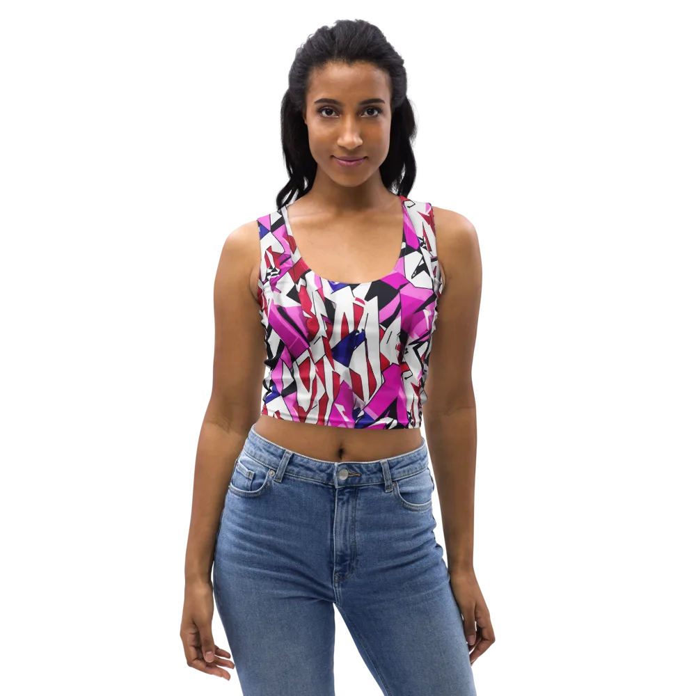 Chromatic Crash on Crop Top — Front