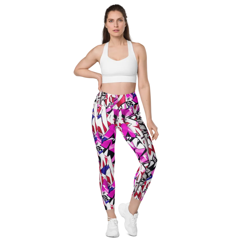 Chromatic Crash on Leggings with Pockets — Front