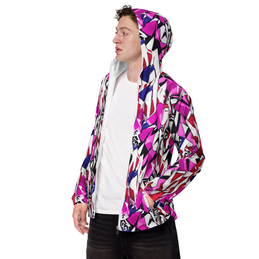 Chromatic Crash on Men's Windbreaker — Left Front