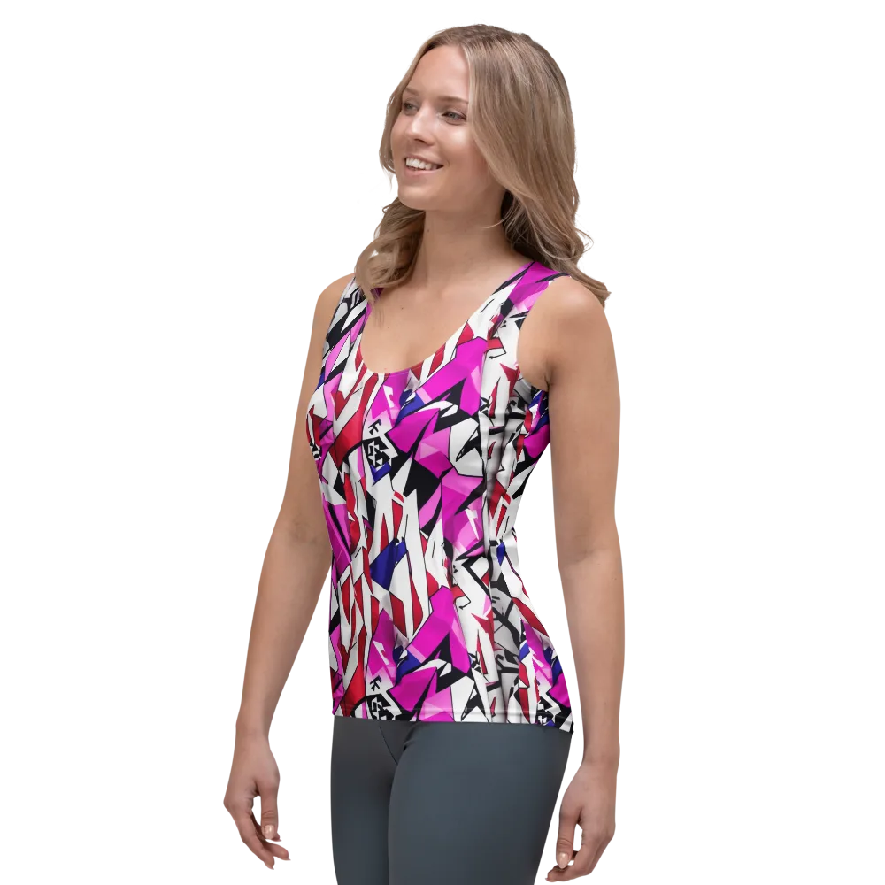 Chromatic Crash on Women's Tank Top — Left Front