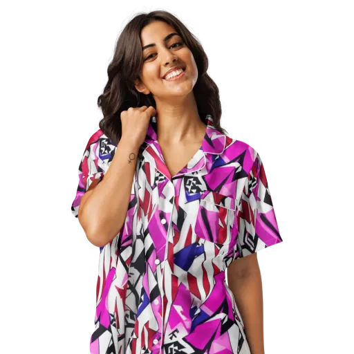 Chromatic Crash on a Women's Short Sleeve Pajama Top