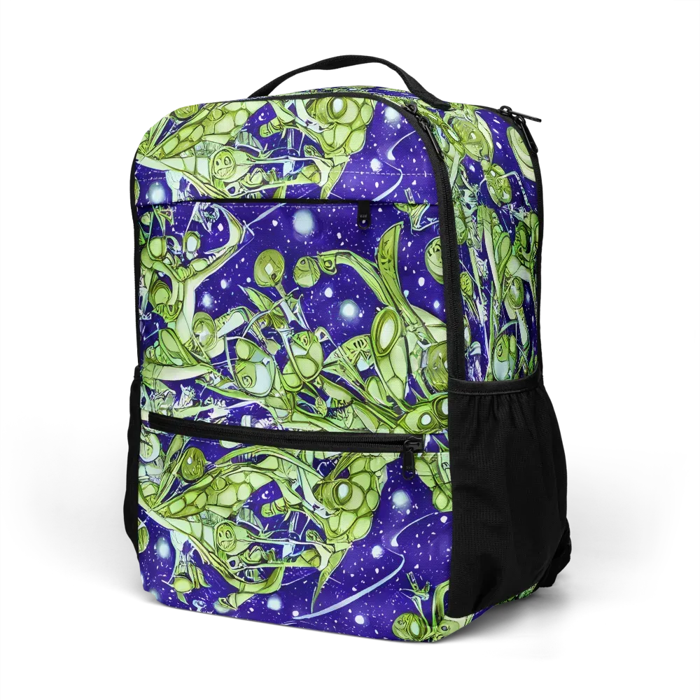 Galactic Greenery on Utility Backpack — Left Front