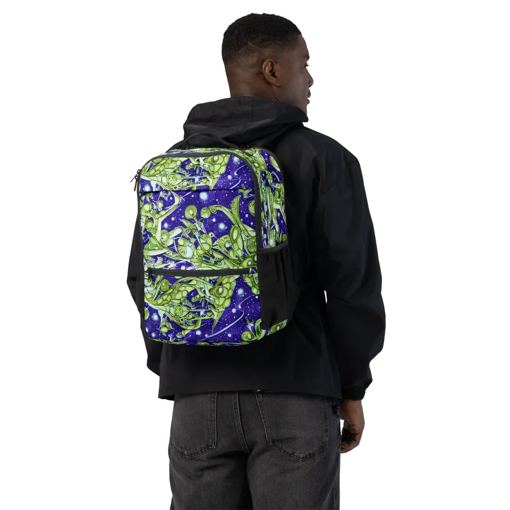 Galactic Greenery on Utility Backpack — Back