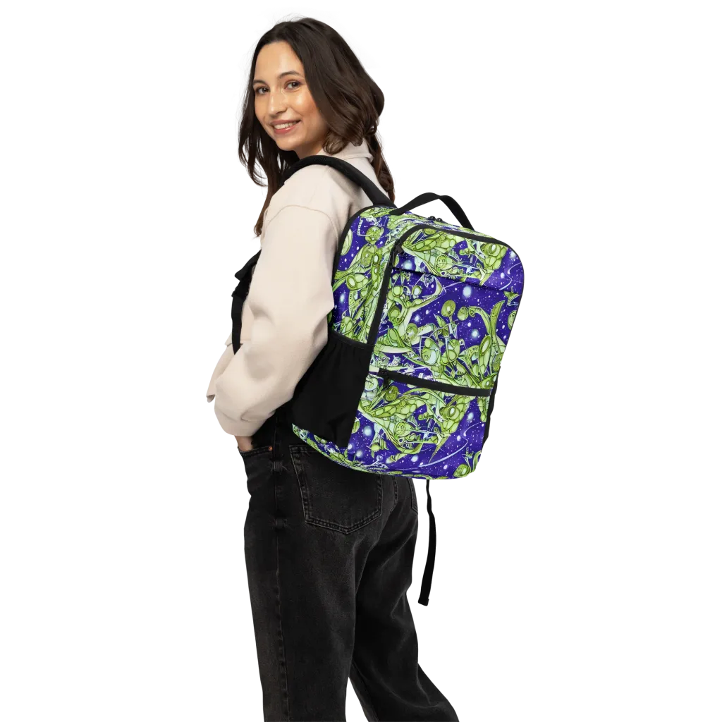 Galactic Greenery on Utility Backpack — Back