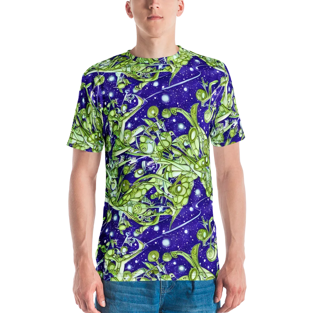 Galactic Greenery on Men's Crew Neck T-Shirt — Front