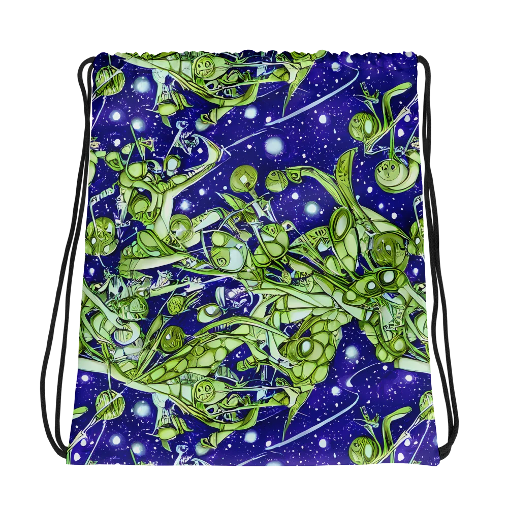Galactic Greenery on Drawstring Bag — Photo