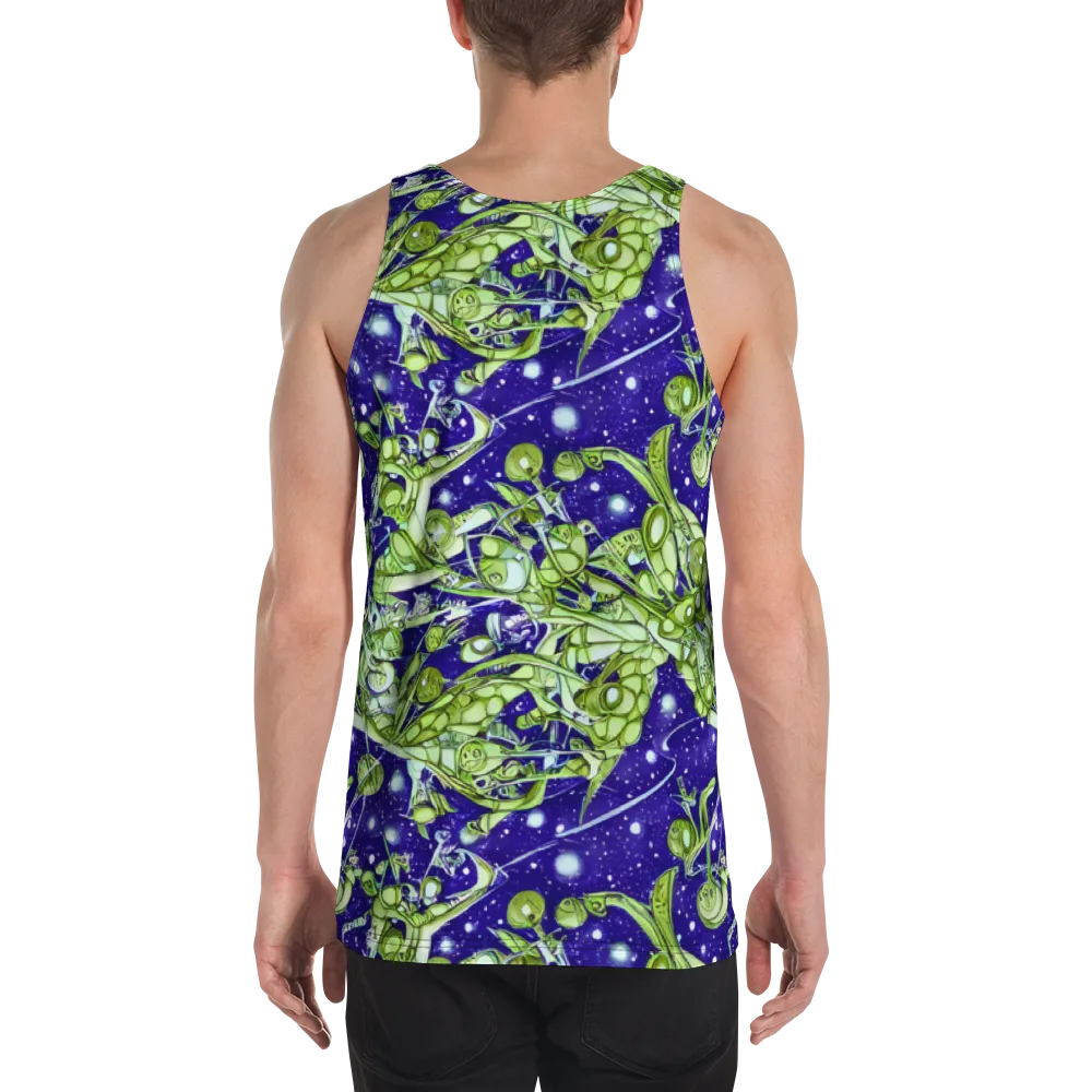 Galactic Greenery on Men's Tank Top — Back