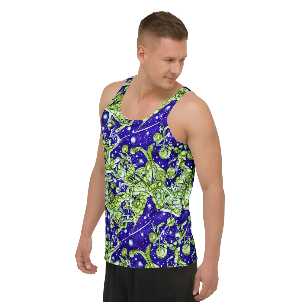 Galactic Greenery on Men's Tank Top — Left Front