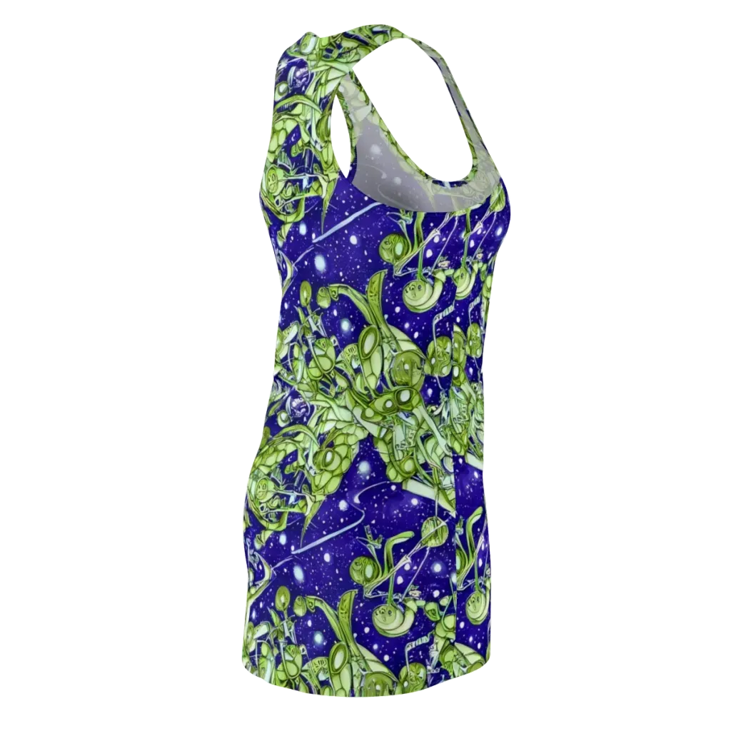 Galactic Greenery on Racerback Dress — Back Side