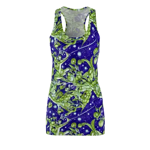 Galactic Greenery on a Racerback Dress
