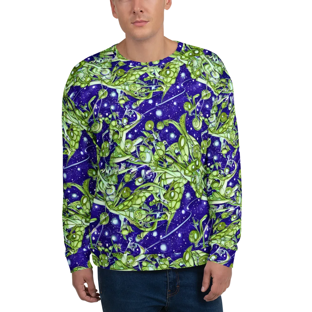 Galactic Greenery on Sweatshirt — Front