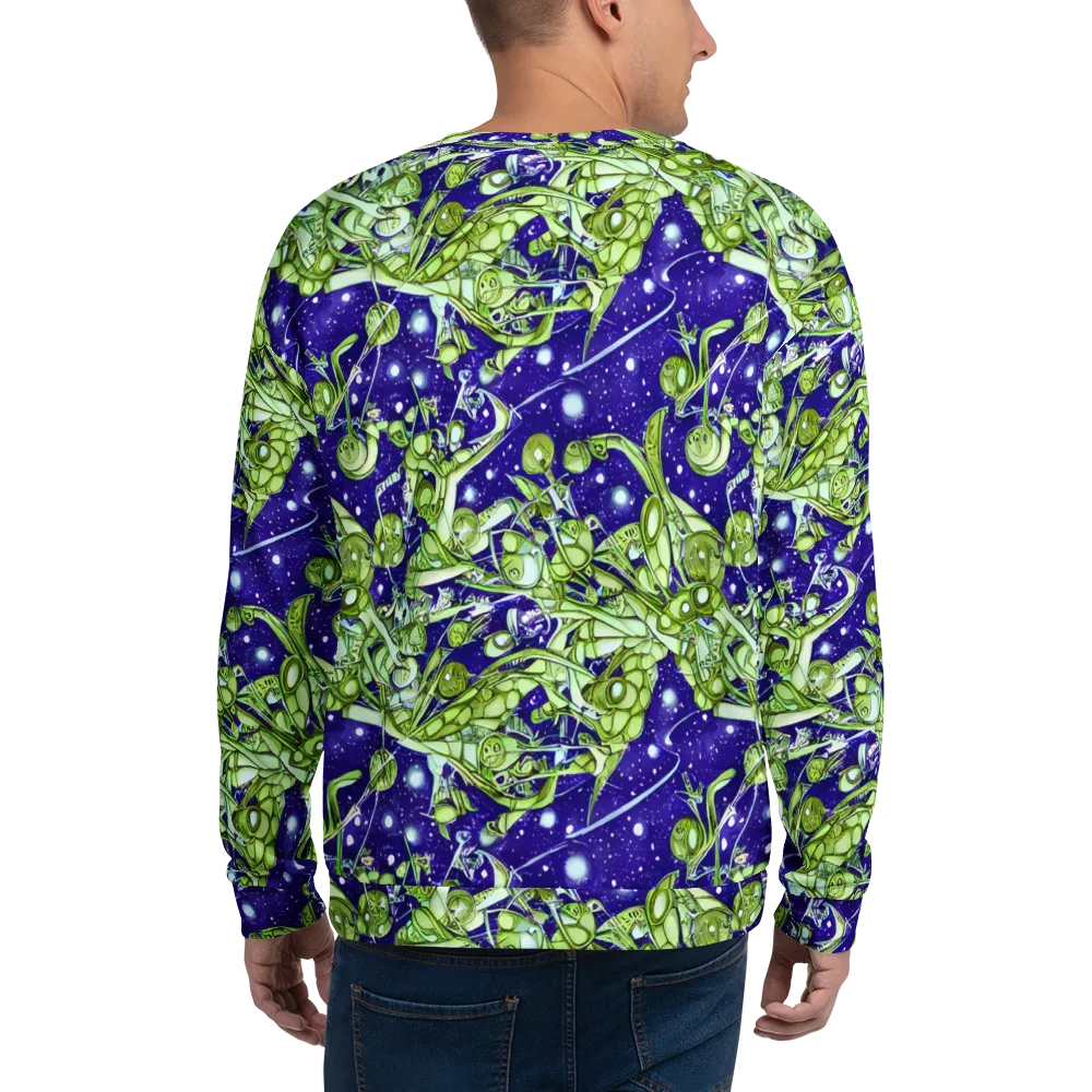 Galactic Greenery on Sweatshirt — Back