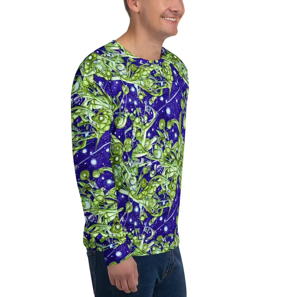 Galactic Greenery on Sweatshirt — Right Front