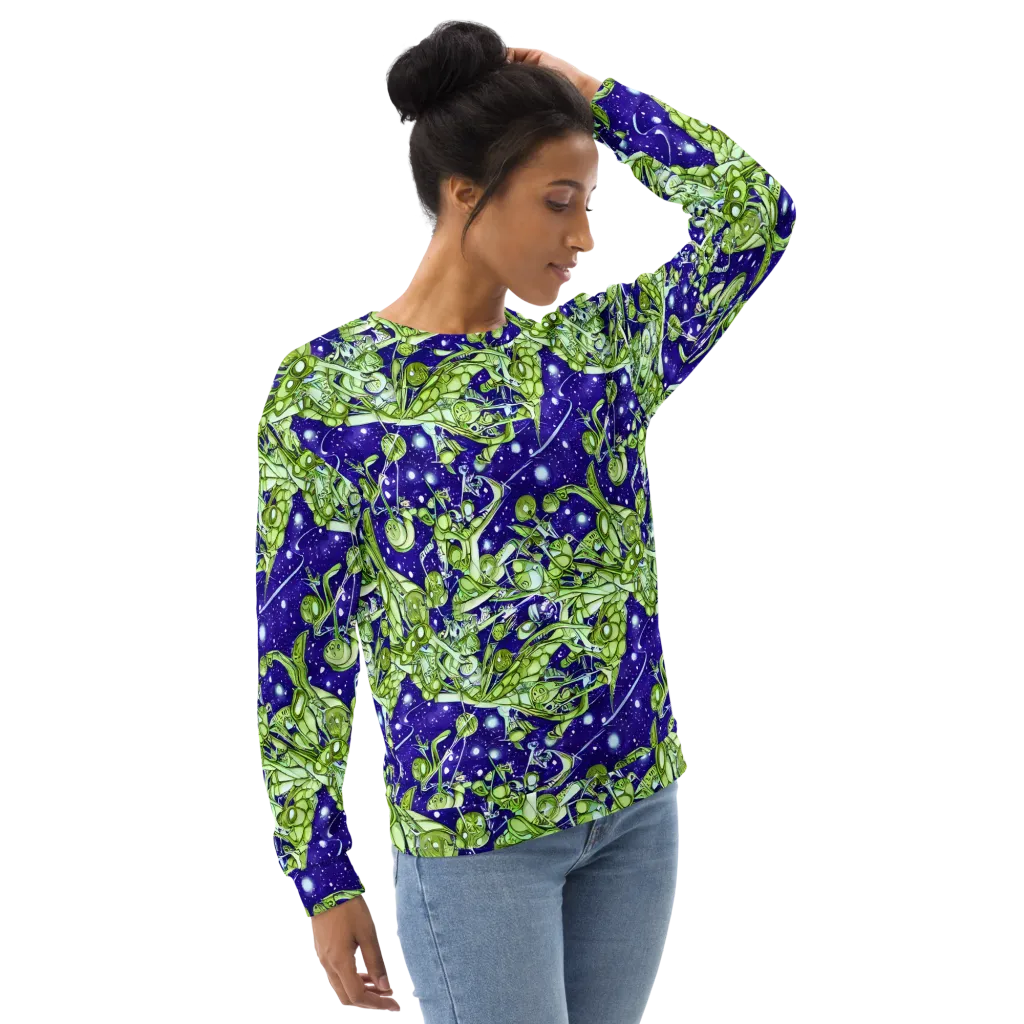 Galactic Greenery on Sweatshirt — Right Front