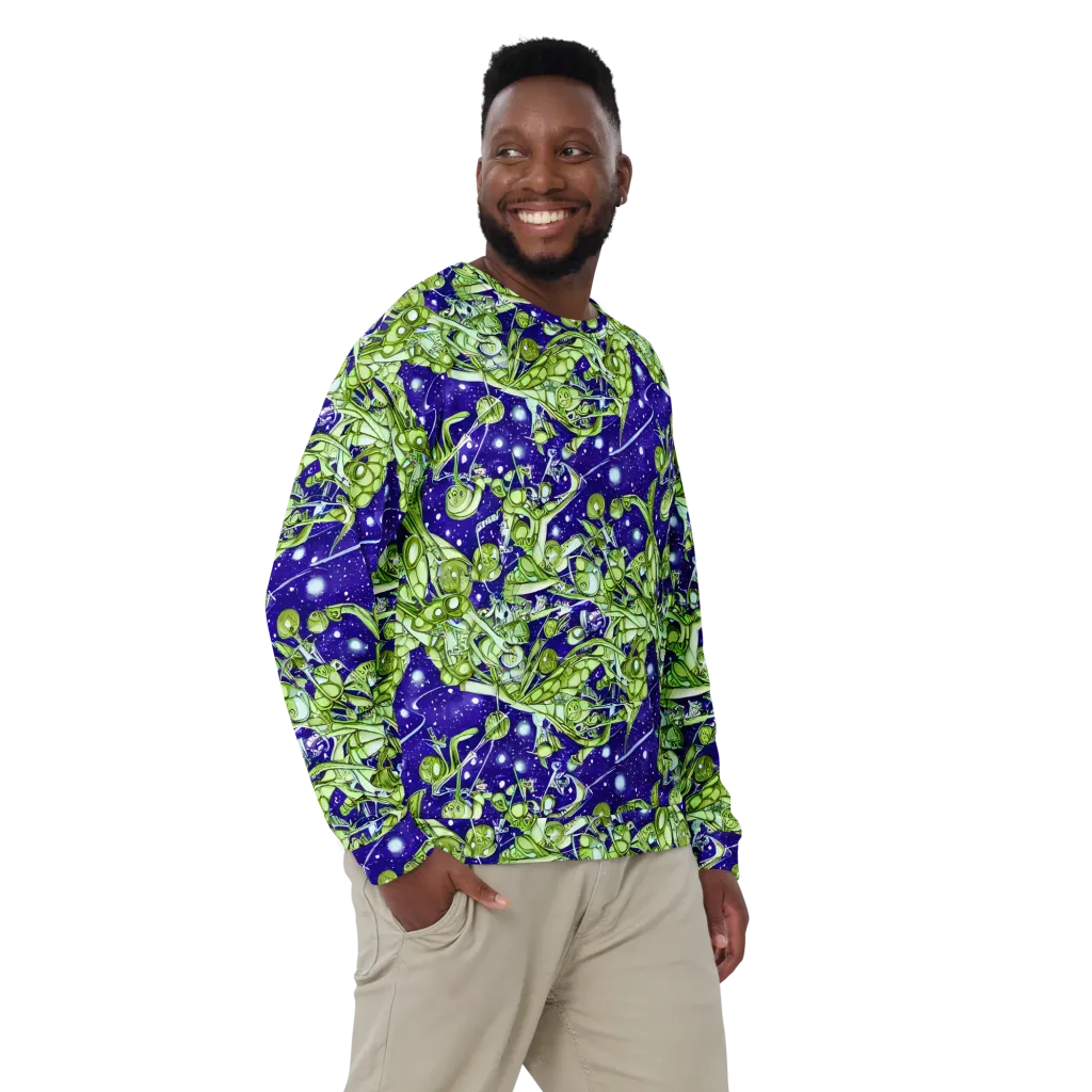 Galactic Greenery on Sweatshirt — Front