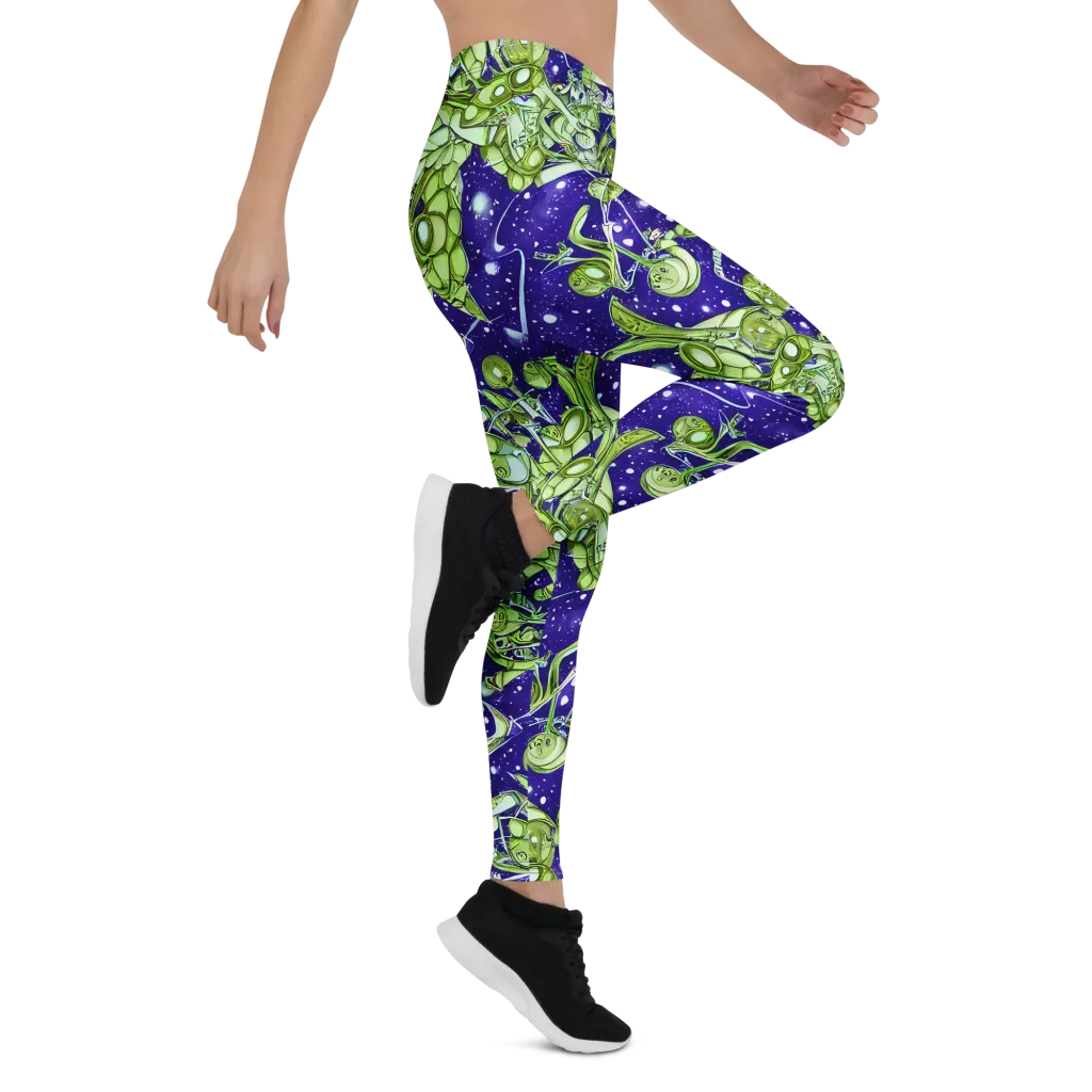Galactic Greenery on Leggings — Right