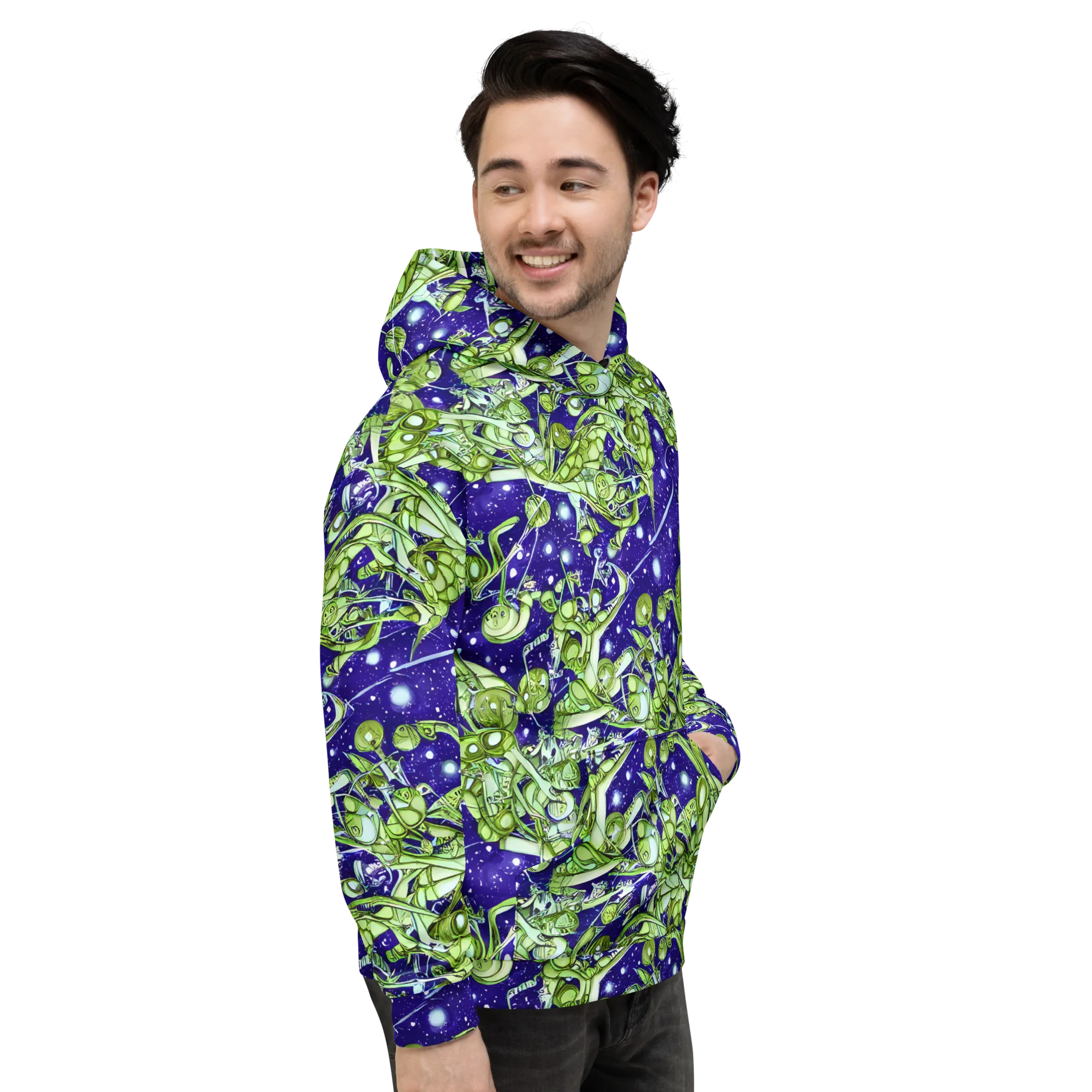 Galactic Greenery on Hoodie — Right