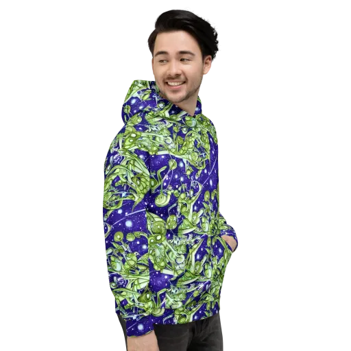 Galactic Greenery on a Hoodie