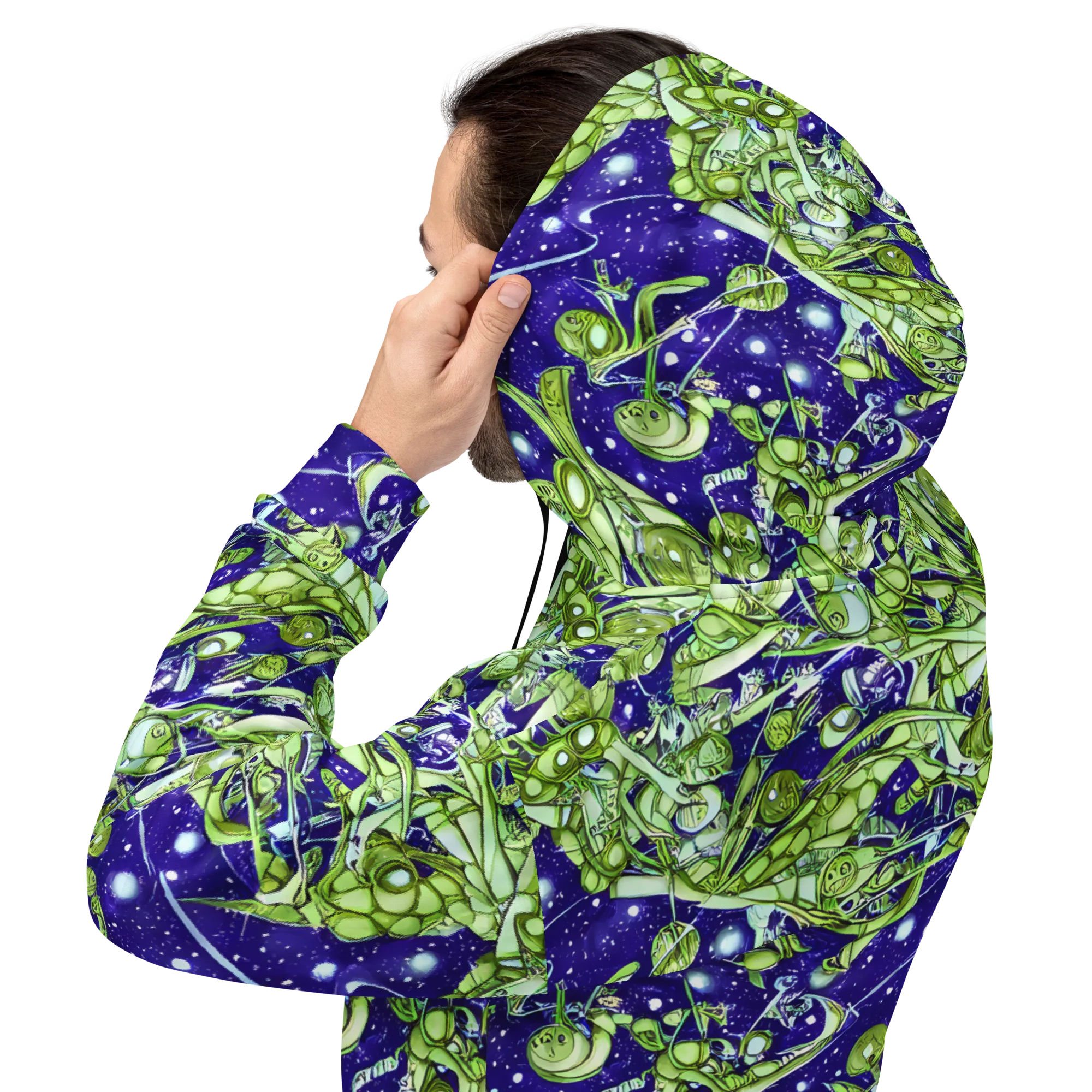 Galactic Greenery on Hoodie — Back