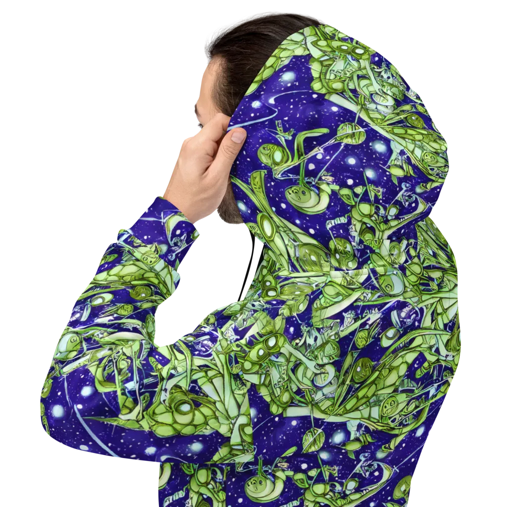 Galactic Greenery on Hoodie — Back