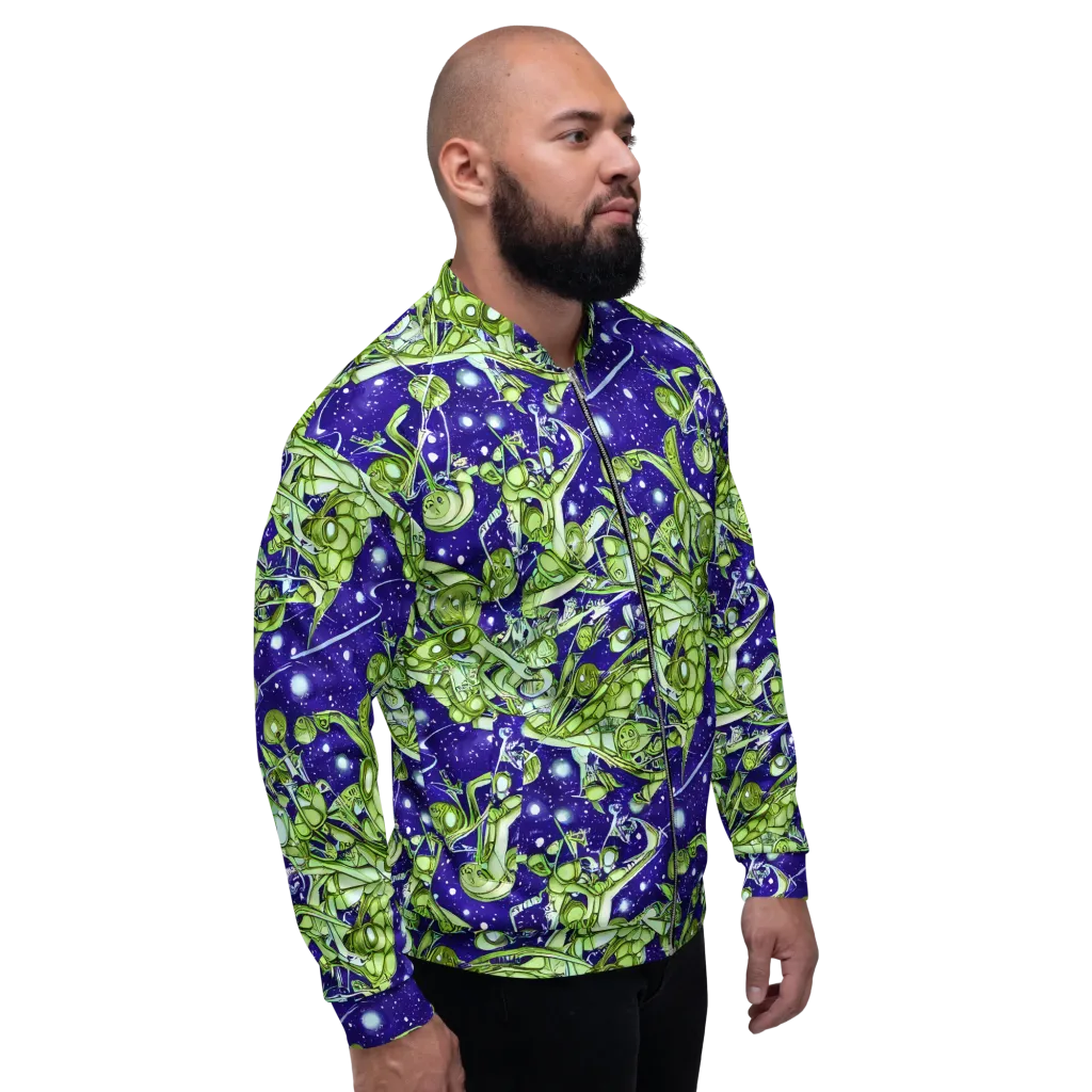 Galactic Greenery on Bomber Jacket — Right