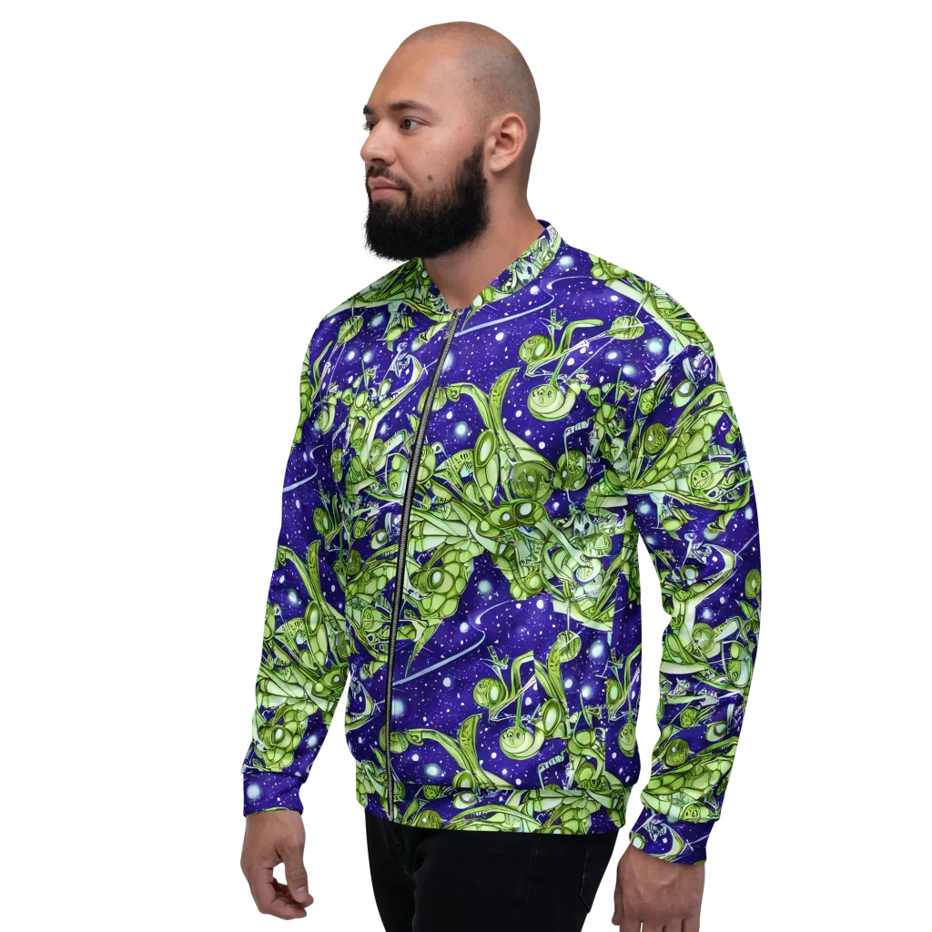 Galactic Greenery on Bomber Jacket — Left