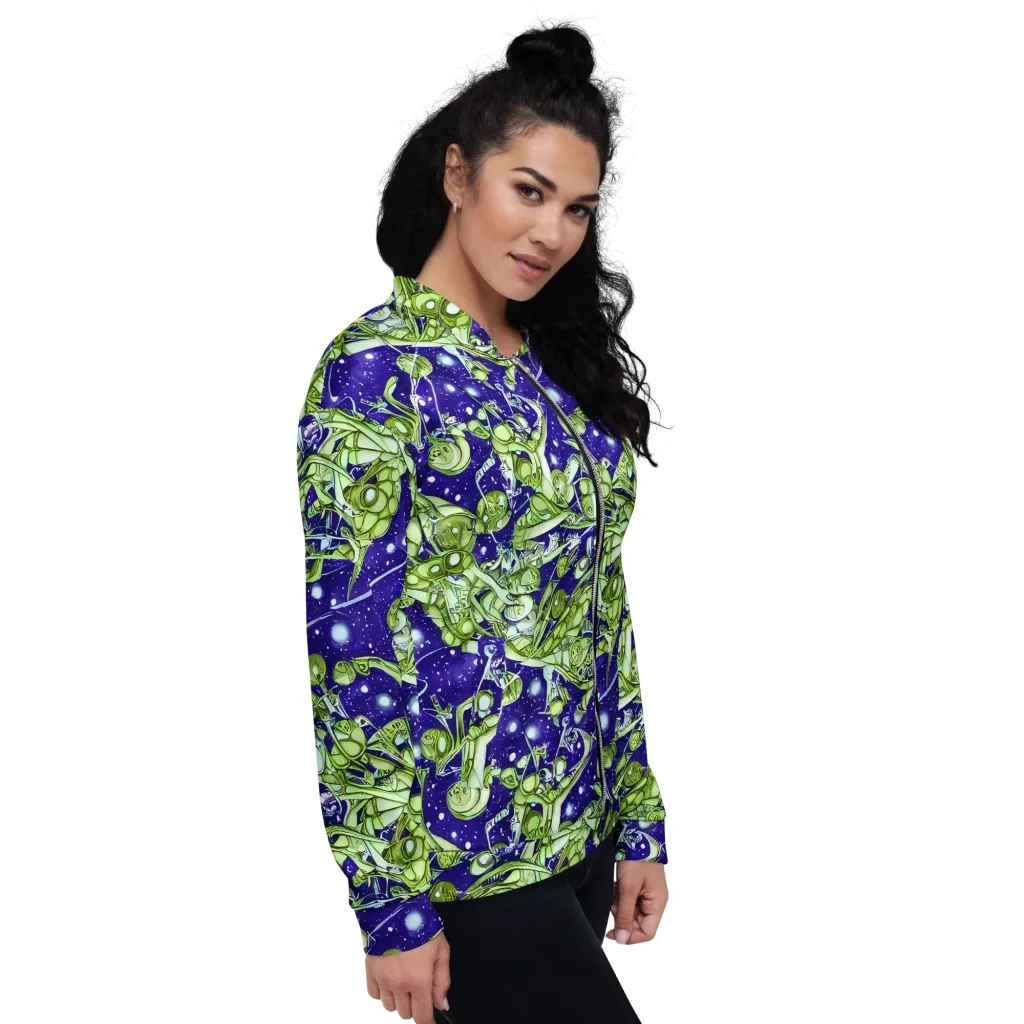 Galactic Greenery on Bomber Jacket — Right