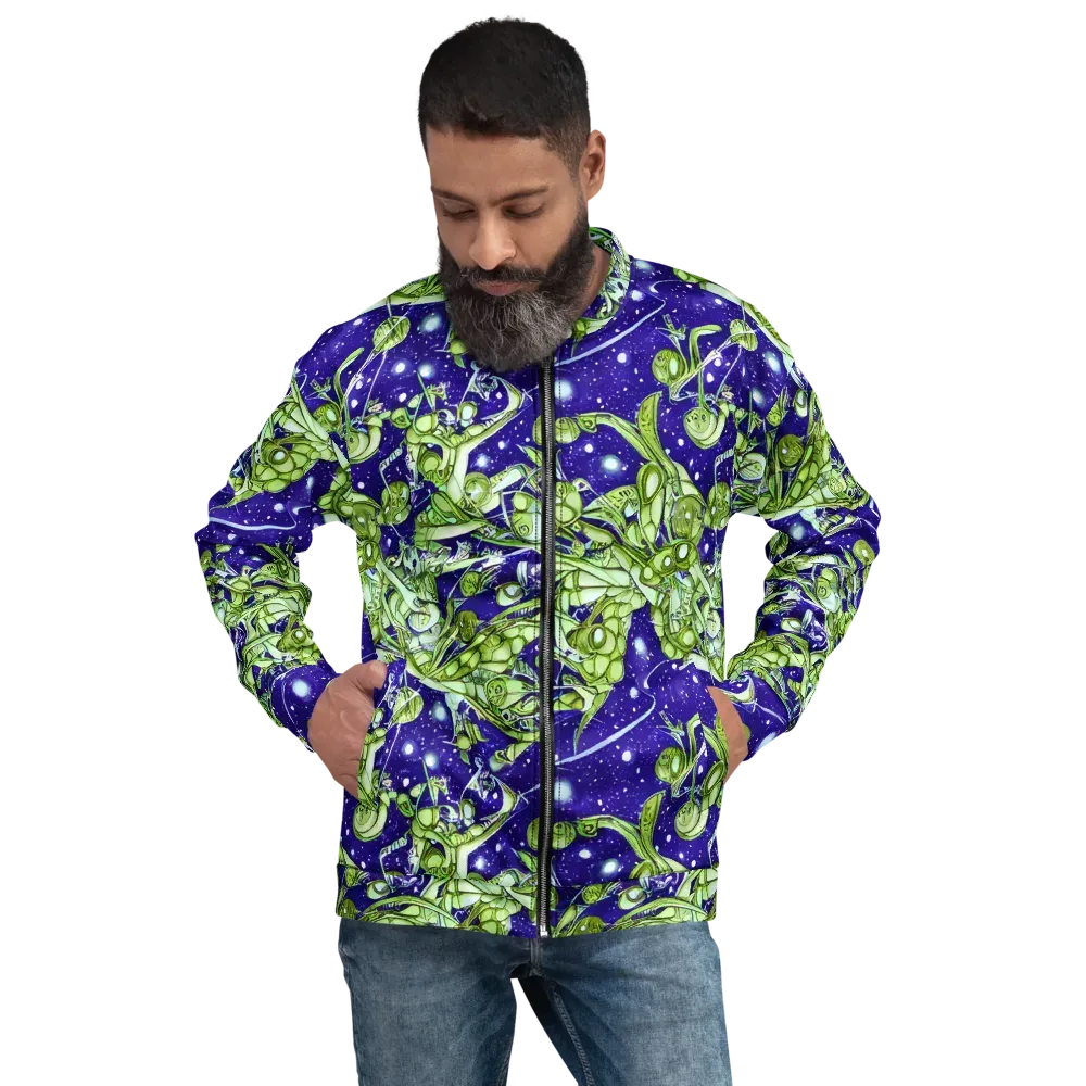 Galactic Greenery on Bomber Jacket — Front